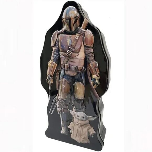 Tin Box Company Star Wars The Mandalorian Character Shaped Tin Pencil Box - Picture 2 of 4